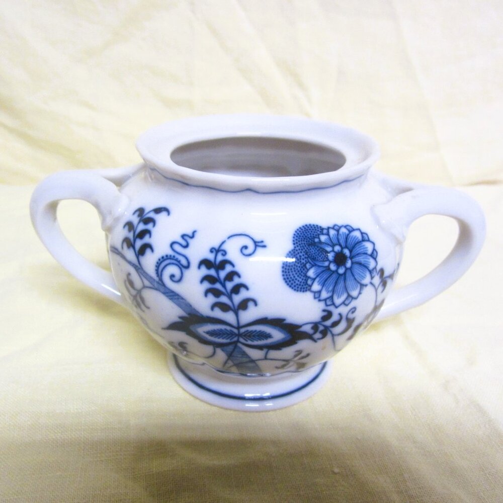 VTG BLUE DANUBE SUGAR BOWL, NO LID, JAPAN, PORCELAIN